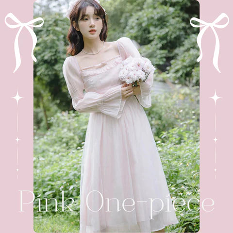 【美品】フォクシー リネンワンピースドレス マリーゴールド ライトピンク 42 美品】フォクシー リネンワンピースドレス マリーゴールド ライトピンク 42