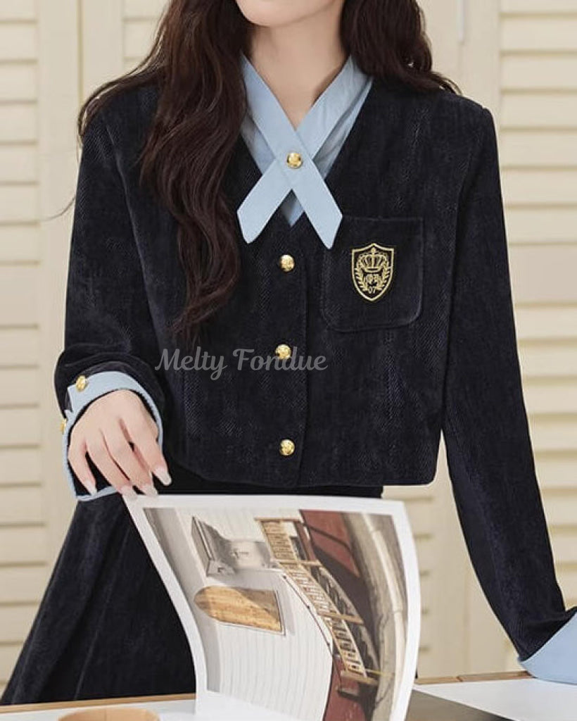 【2点セット】静寂の図書室で微笑むブルームーンセットアップ