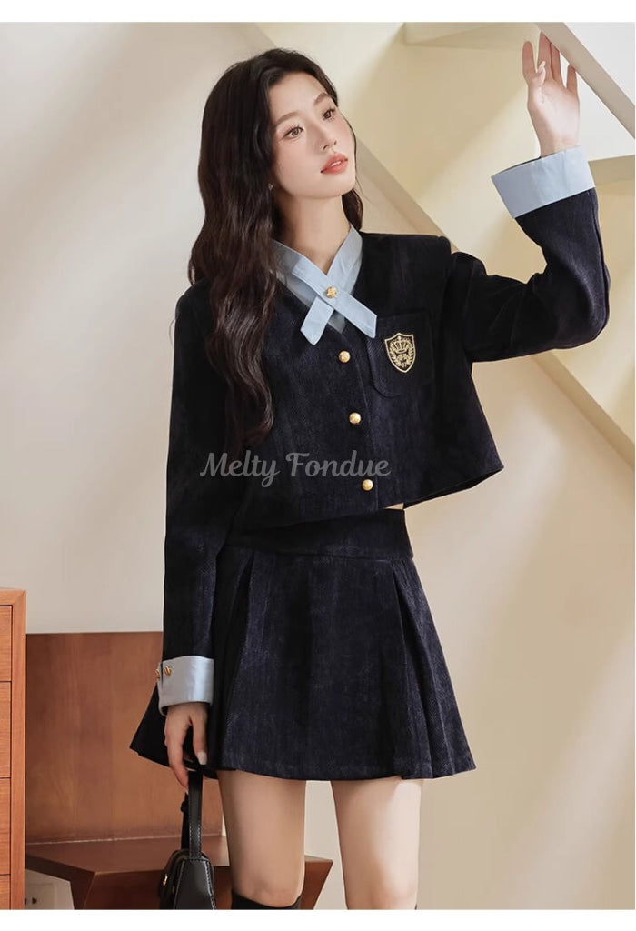 【2点セット】静寂の図書室で微笑むブルームーンセットアップ