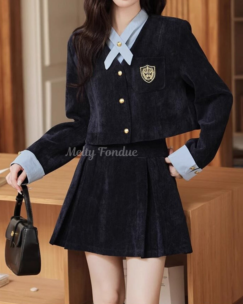 【2点セット】静寂の図書室で微笑むブルームーンセットアップ