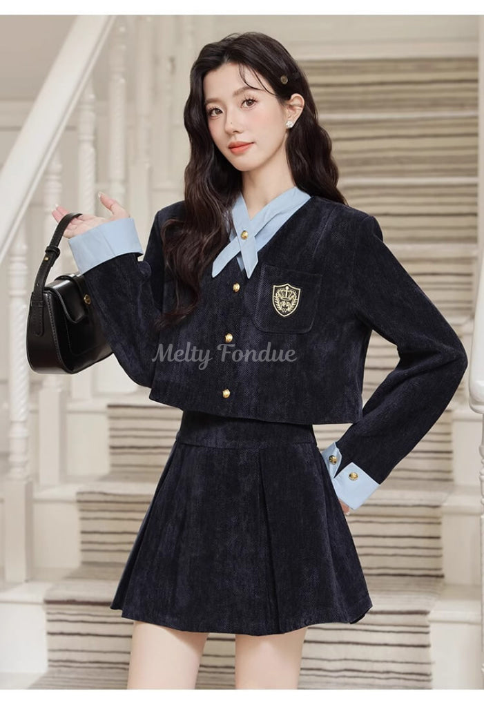 【2点セット】静寂の図書室で微笑むブルームーンセットアップ