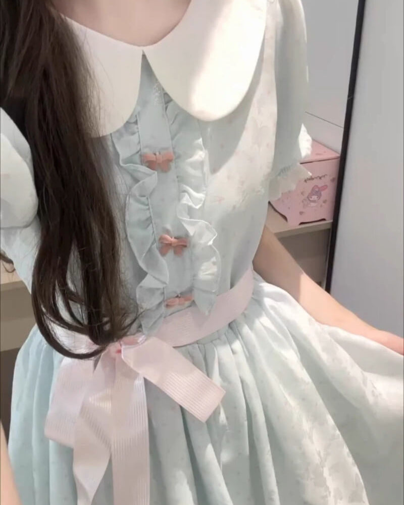 《儚げガーリー》花咲く午後のティーパーティーワンピース