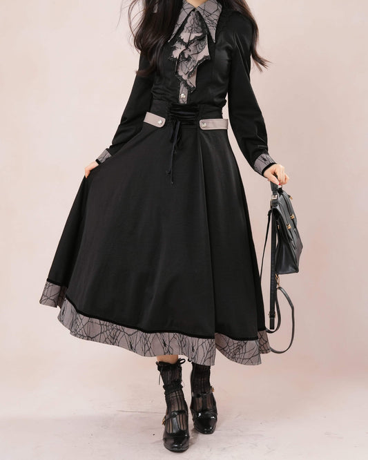 【2点セット】《クラシカルに、美しく。》静寂をまとう黒の舞踏会セットアップ