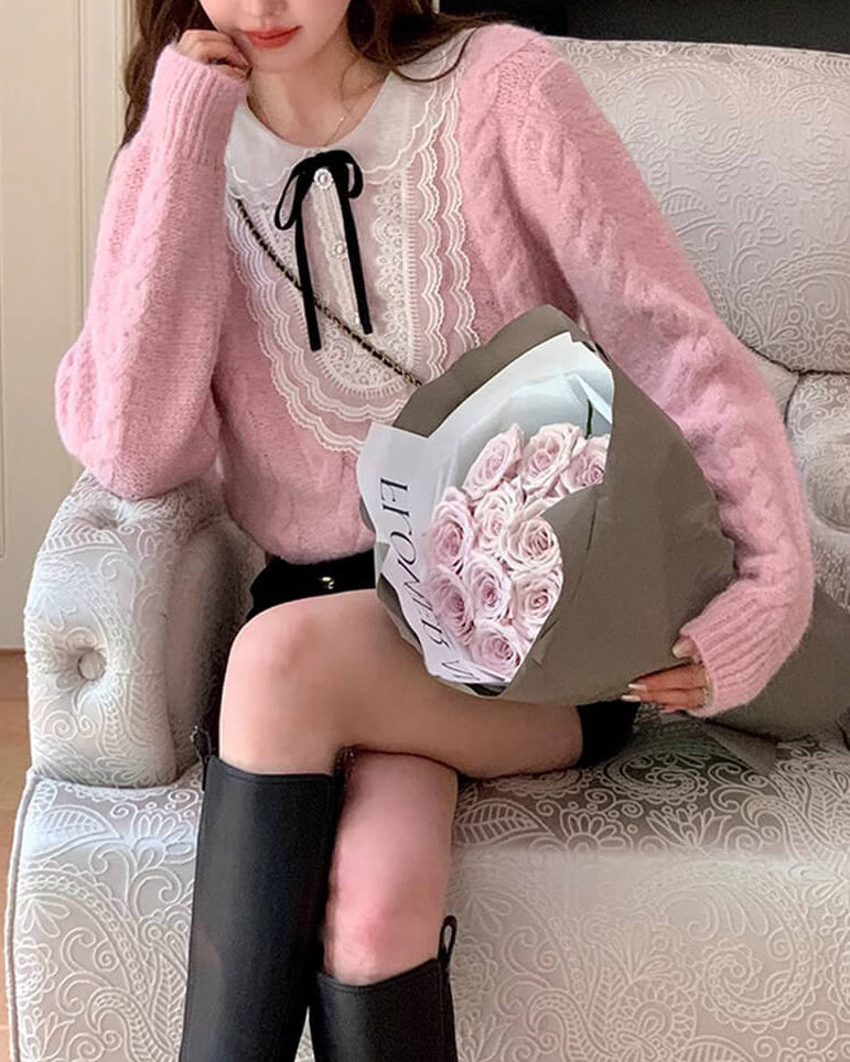 【秋冬の主役級アイテム】月明かりの約束を結ぶクラシカルニット(全3色)