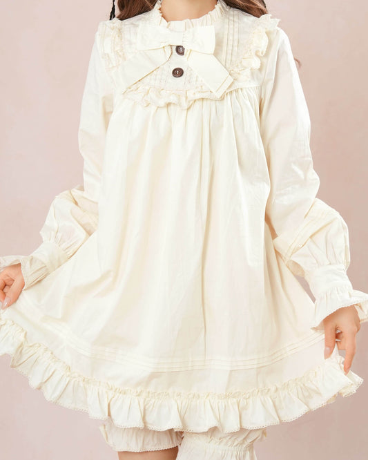 【ワンピースとペチコートの2点セット】夢見る天使のティアードワンピース(全2色)