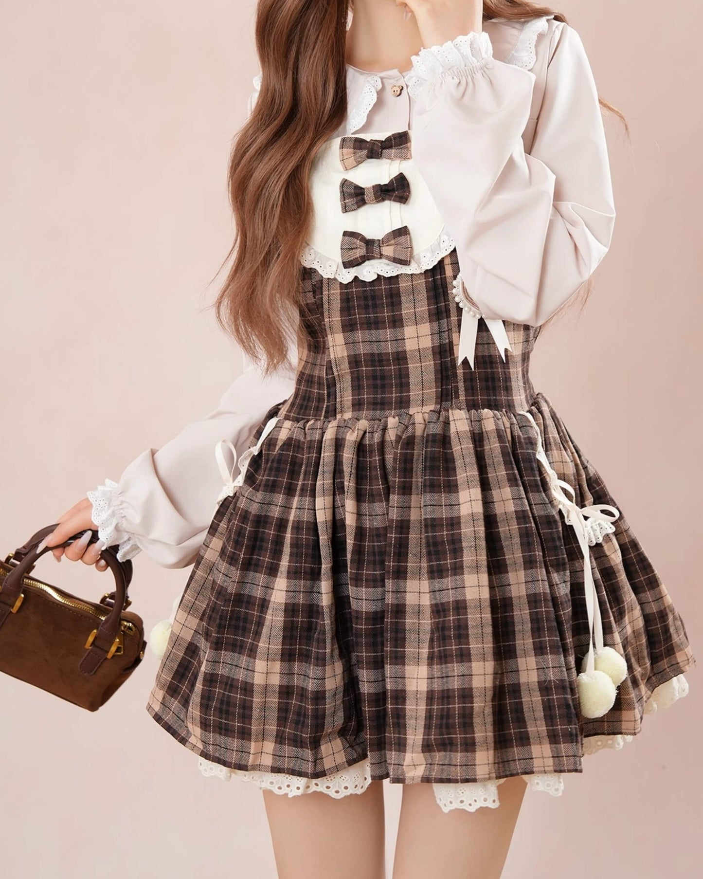 【ブラウスとジャンパースカートの2点セット】森のティールームで出逢う少女のワンピース