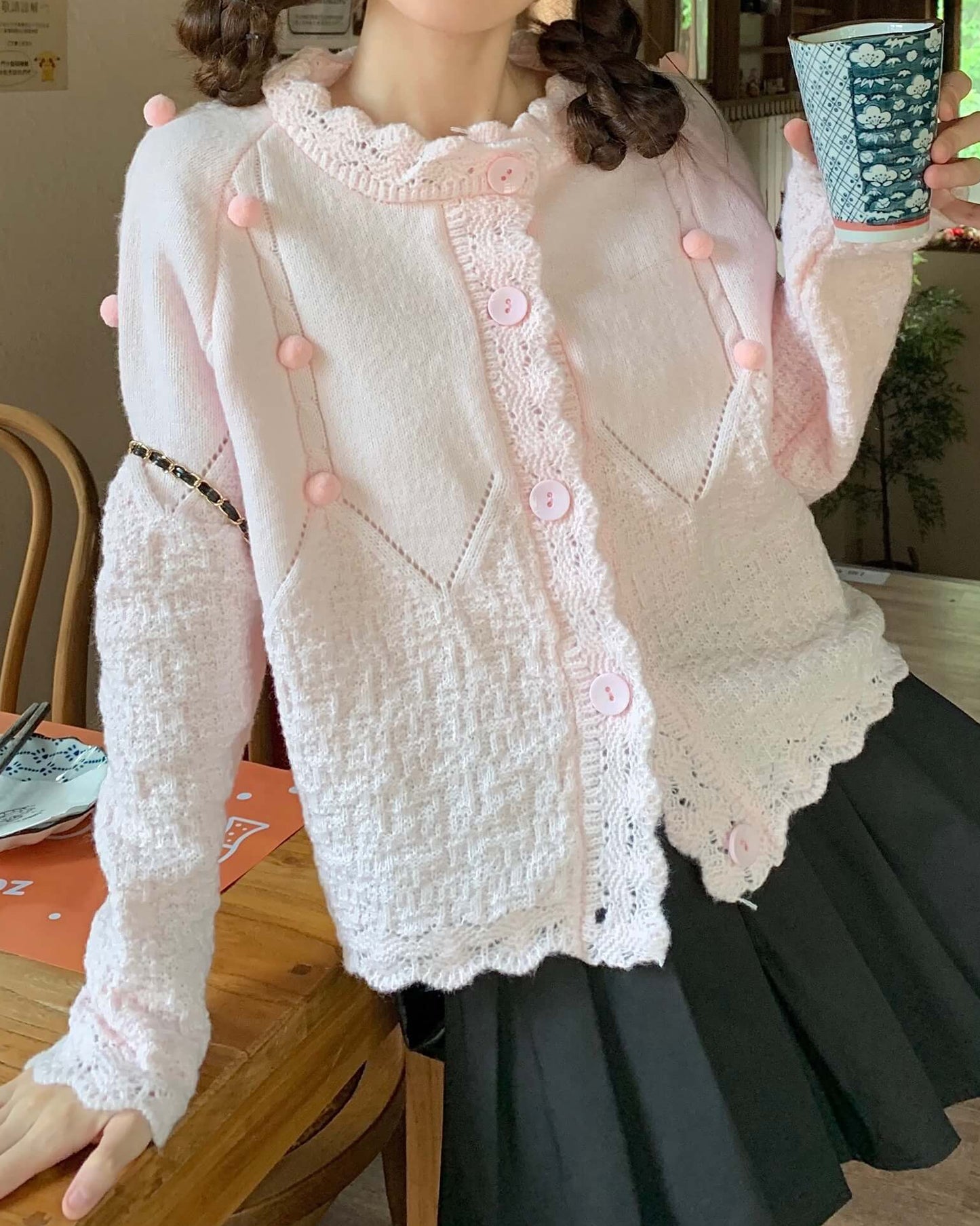 【ふわふわニット】夢見るパティシエの休日カーディガン(全3色)