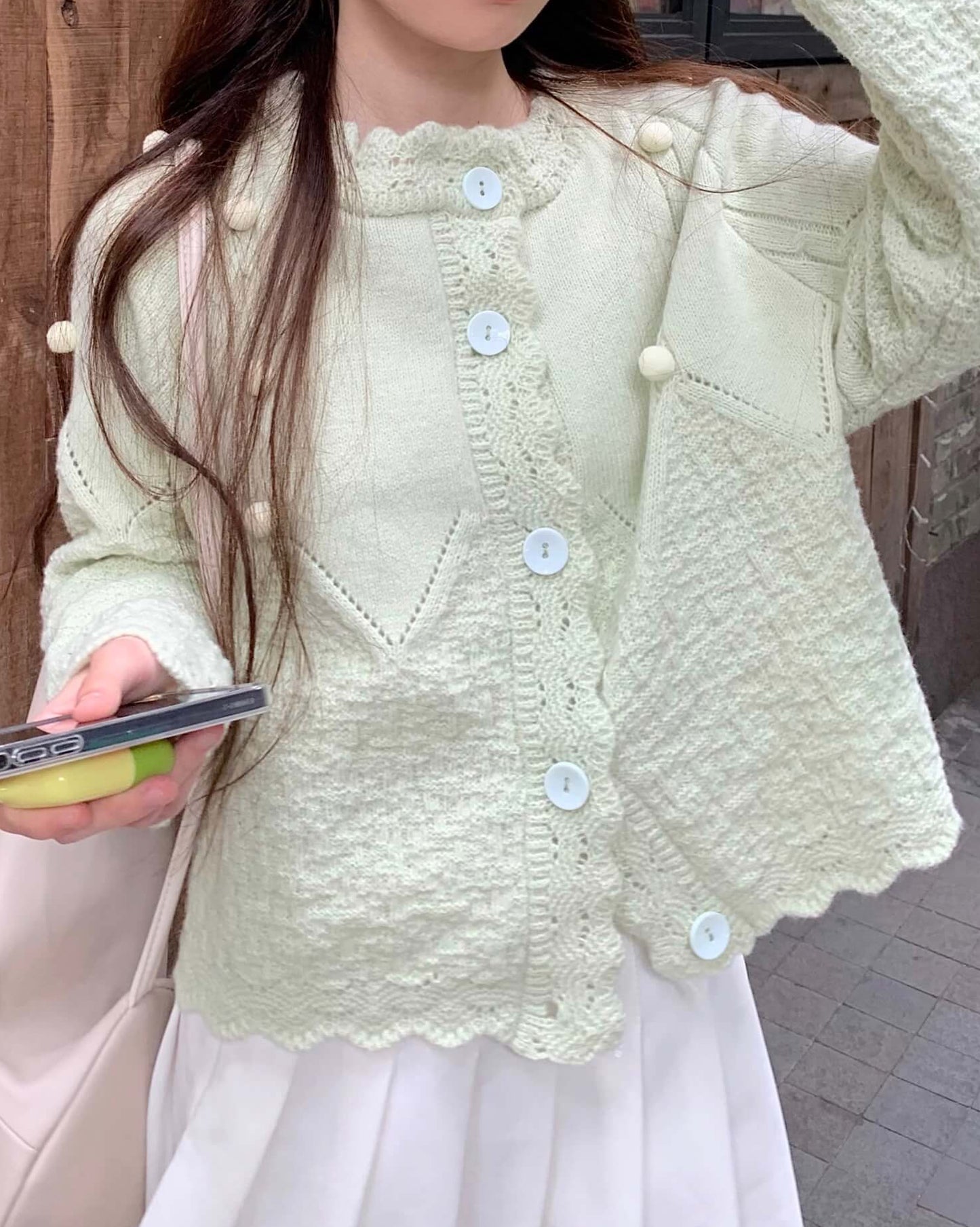 【ふわふわニット】夢見るパティシエの休日カーディガン(全3色)