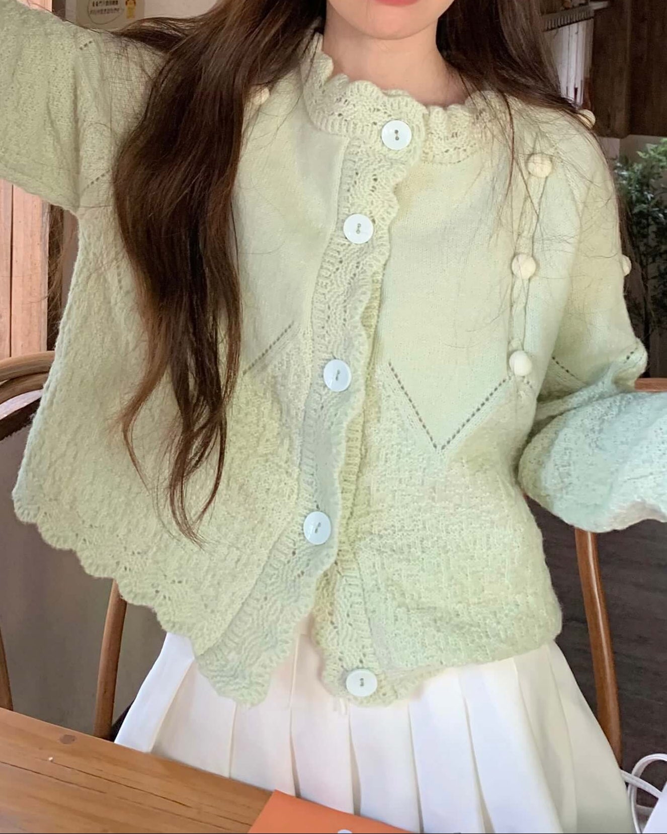 【ふわふわニット】夢見るパティシエの休日カーディガン(全3色)