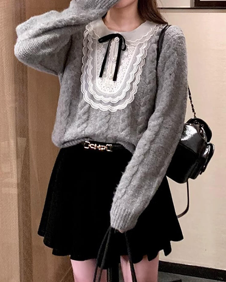 【秋冬の主役級アイテム】月明かりの約束を結ぶクラシカルニット(全3色)