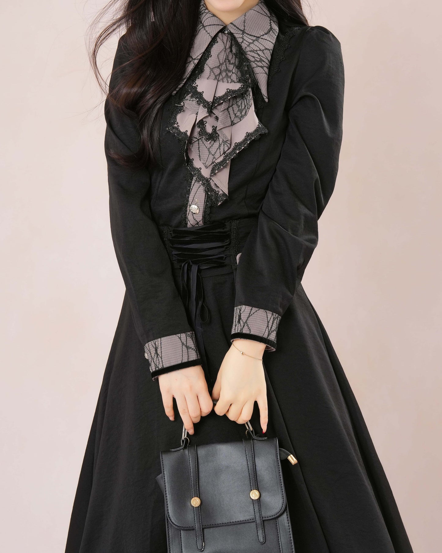 【2点セット】《クラシカルに、美しく。》静寂をまとう黒の舞踏会セットアップ