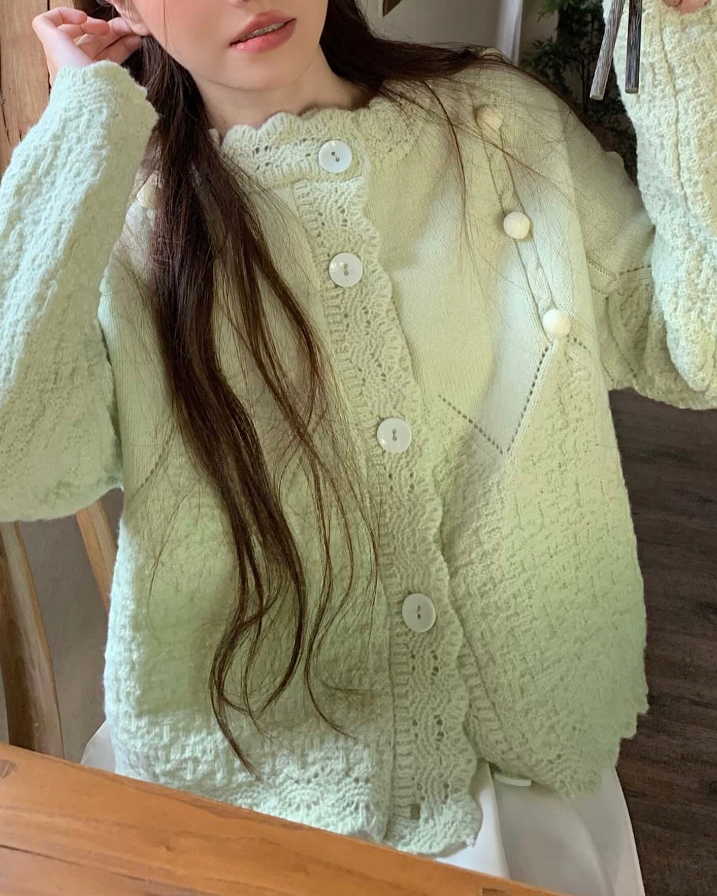 【ふわふわニット】夢見るパティシエの休日カーディガン(全3色)