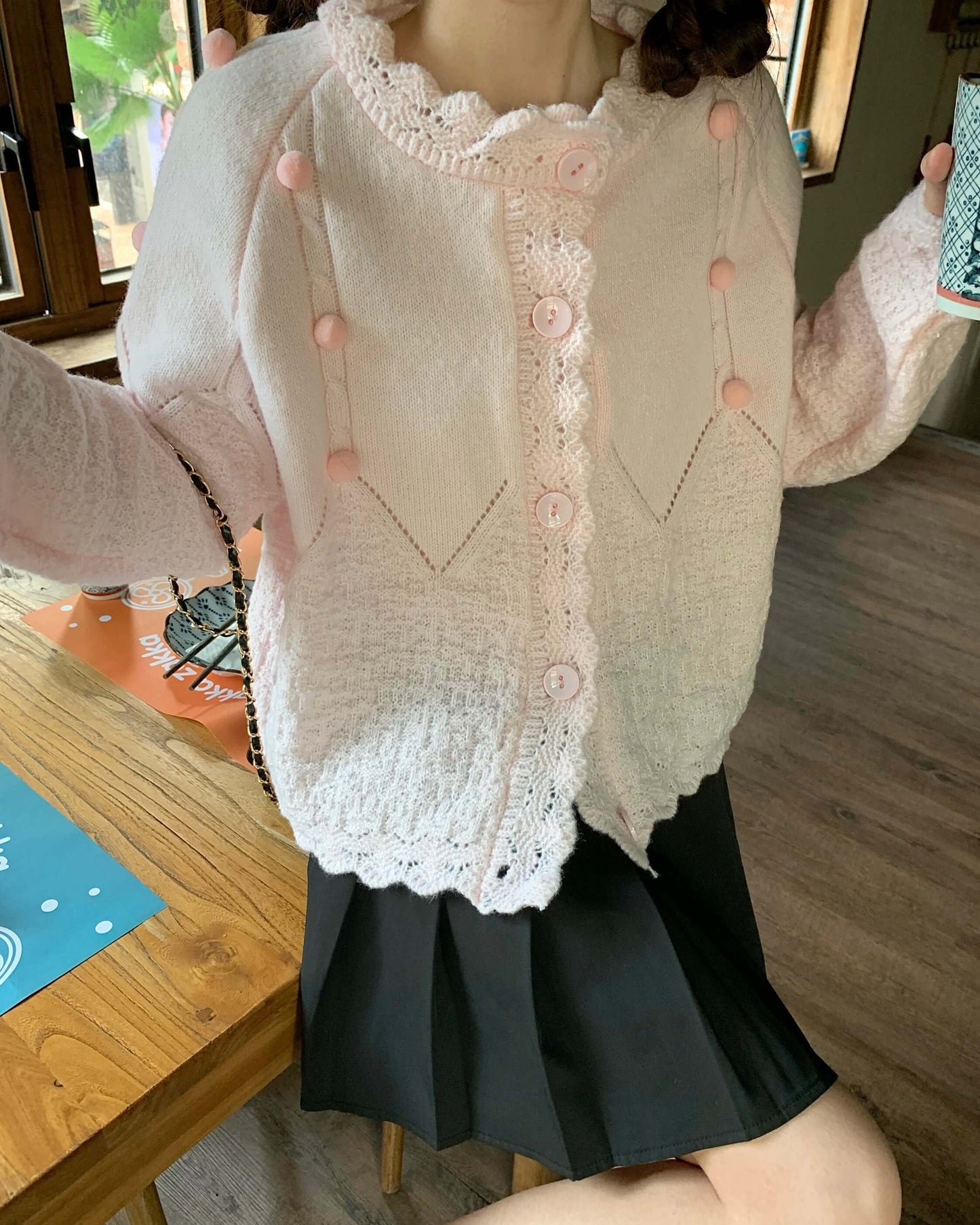 【ふわふわニット】夢見るパティシエの休日カーディガン(全3色)