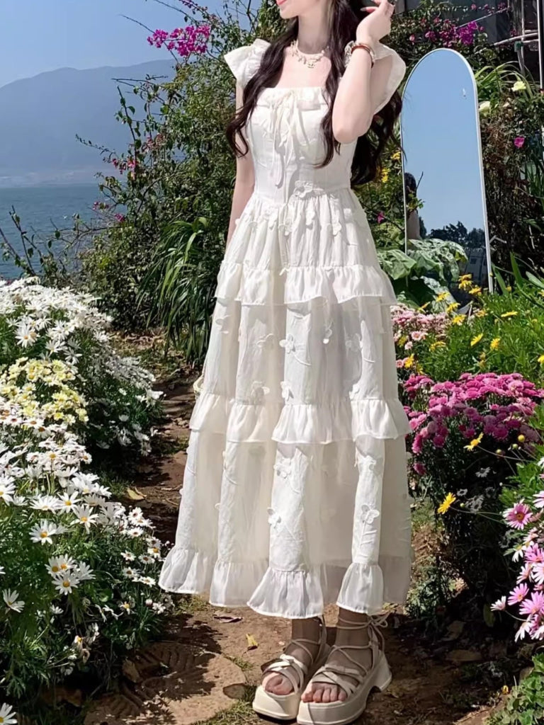 公式】白鳥と戯れる少女のワンピース - プリンセスガーリー