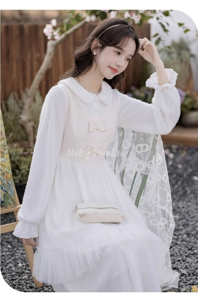 星のしずくと花の誓いワンピース