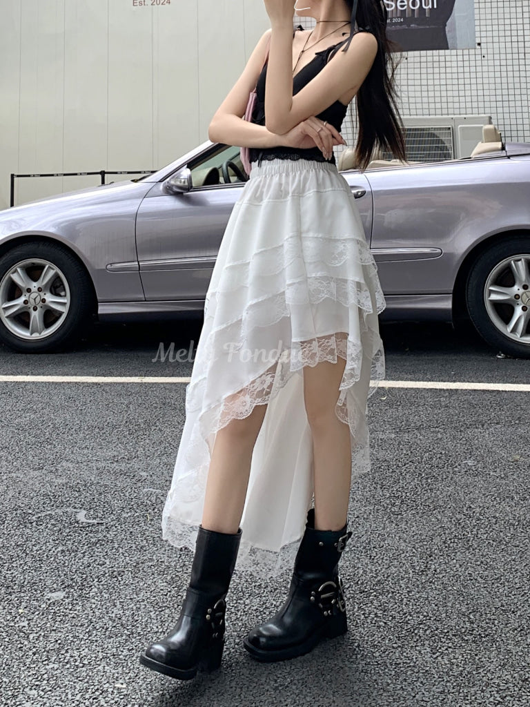 憧れ秘めたモノトーンスカート(全2色)