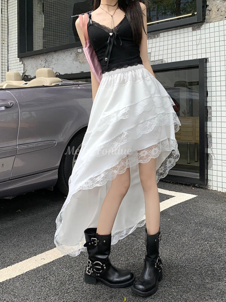 憧れ秘めたモノトーンスカート(全2色)