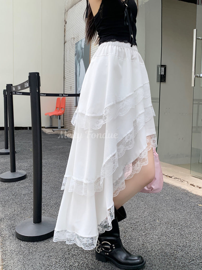 憧れ秘めたモノトーンスカート(全2色)