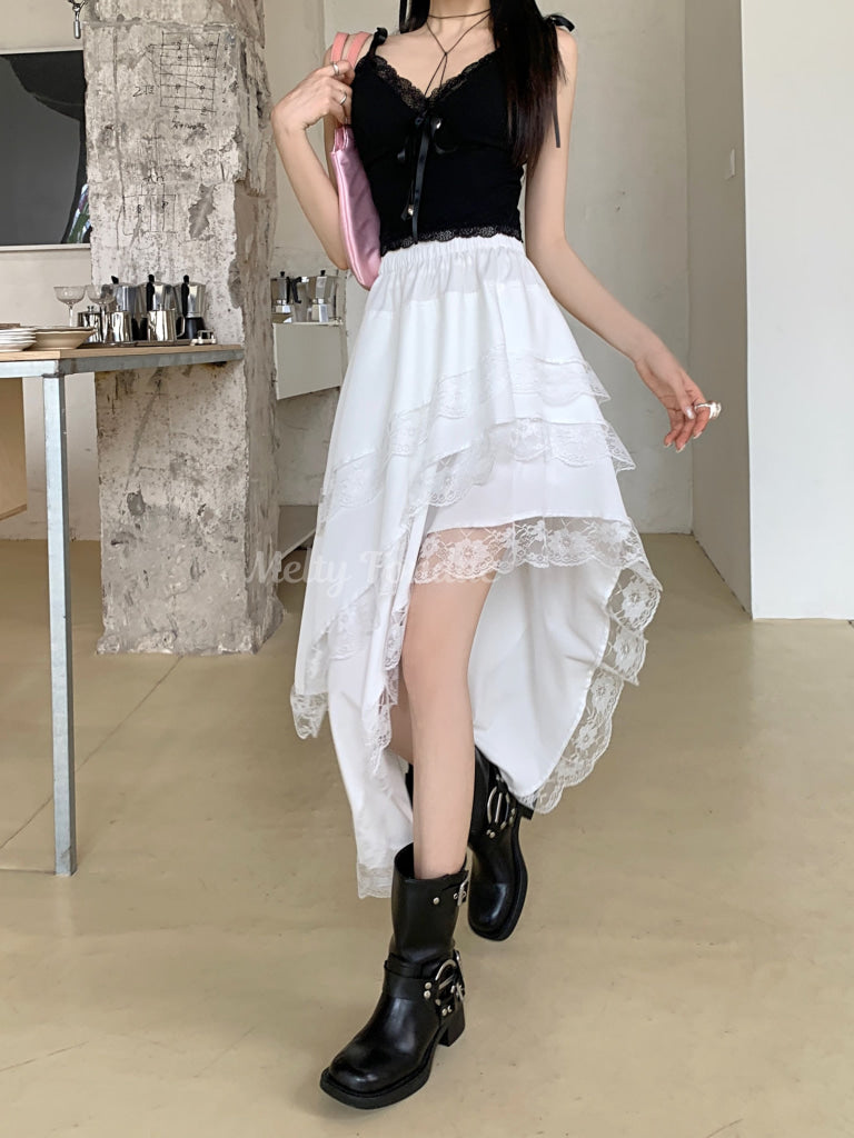 憧れ秘めたモノトーンスカート(全2色)