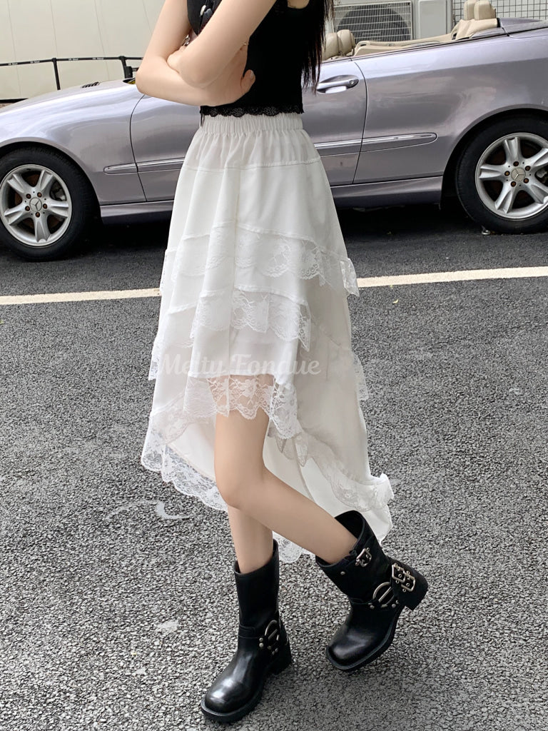 憧れ秘めたモノトーンスカート(全2色)