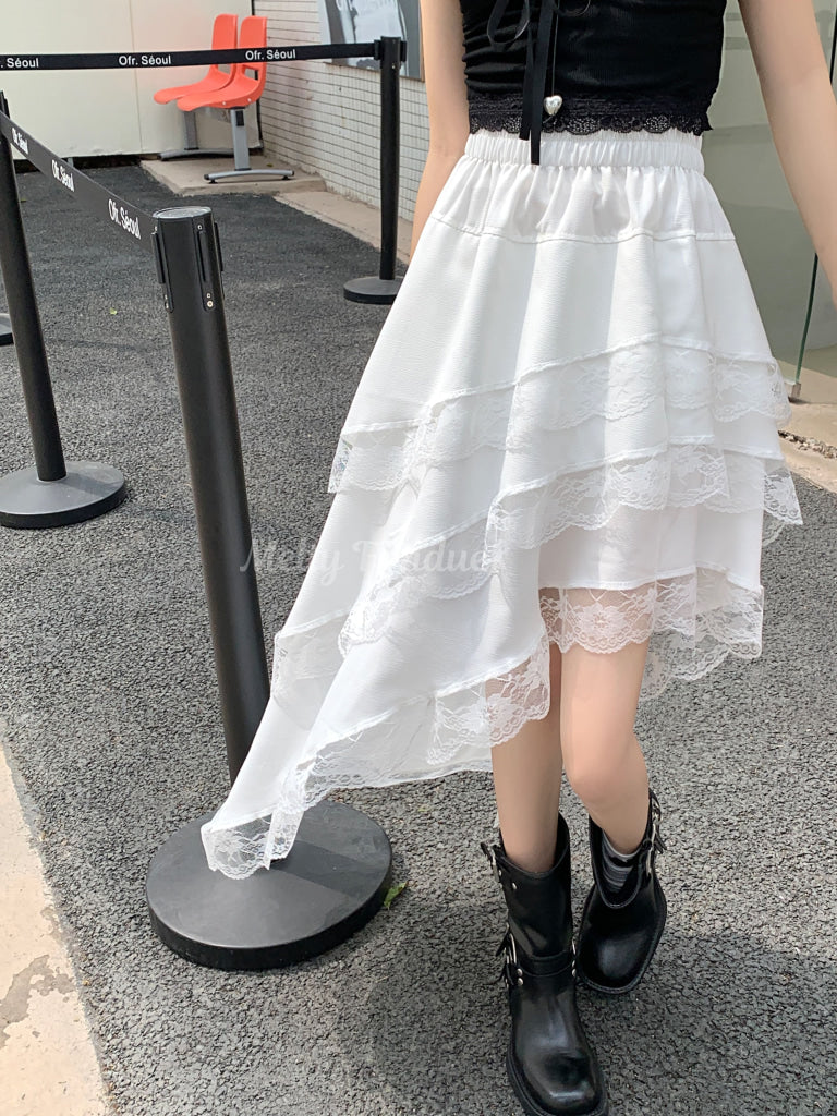 憧れ秘めたモノトーンスカート(全2色)