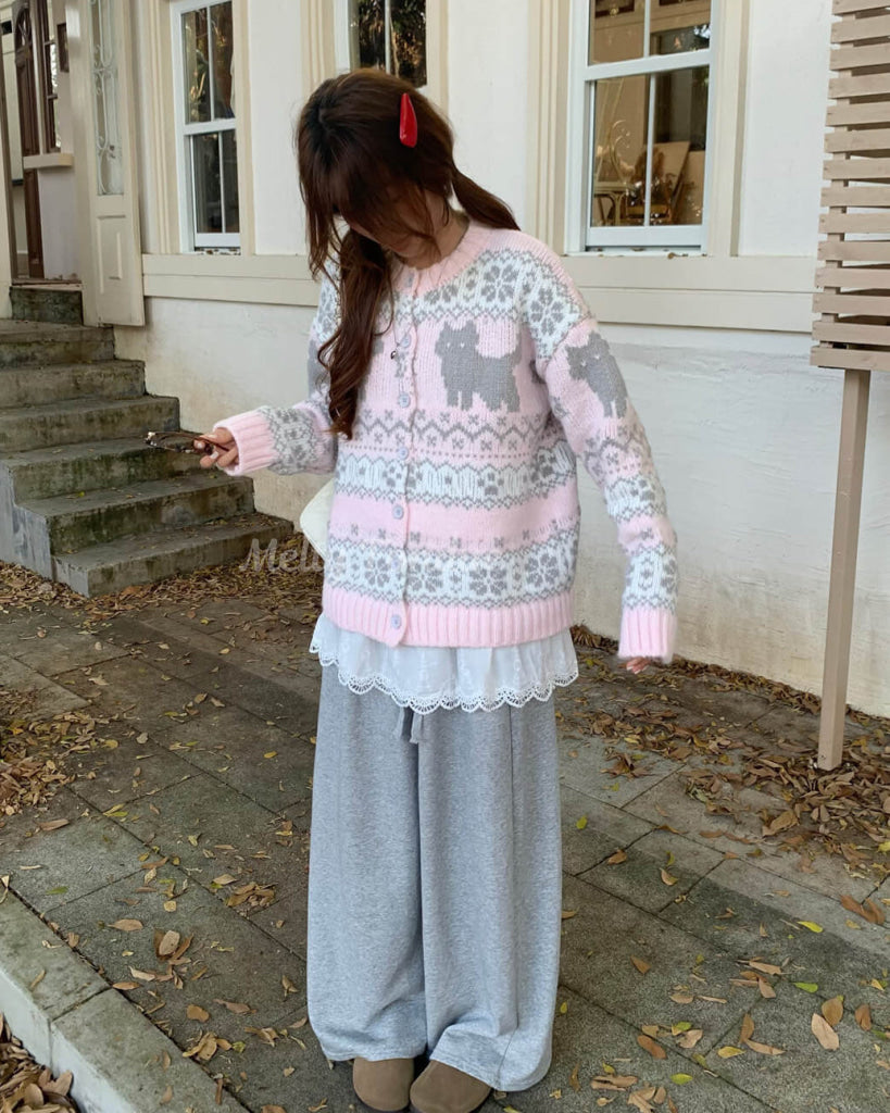 【デイリーから特別な日まで活躍】子ねことお昼寝カーディガン