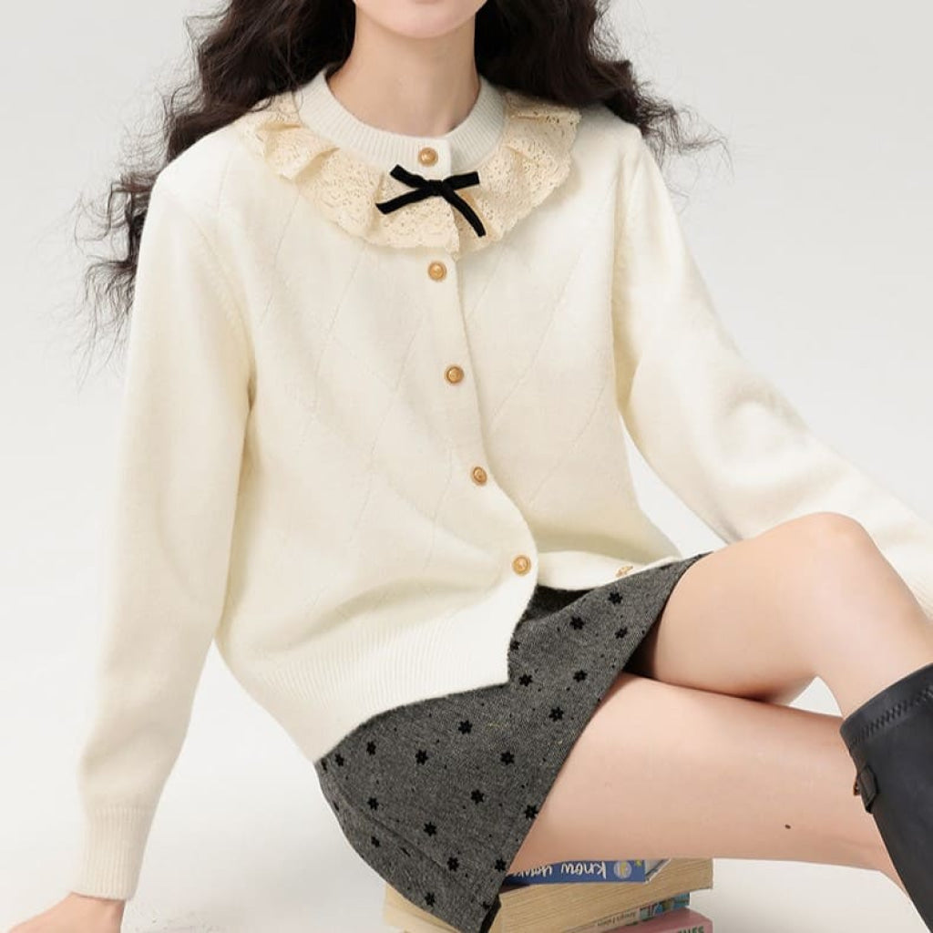 あなたの弾ける笑顔カーディガン(全2色) ホワイト