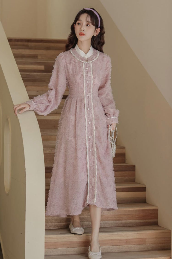 公式】【ふんわりと甘く、上品に】甘さ秘めたお嬢様のワンピース-全2色