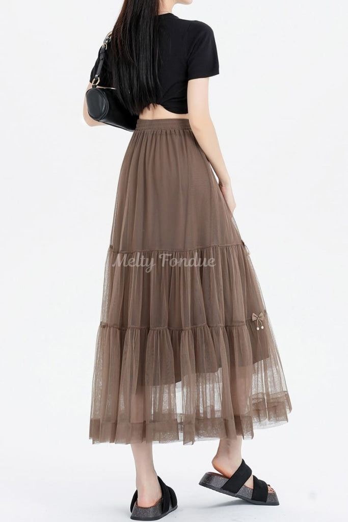 お姫様とリボンのシアースカート(全4色)