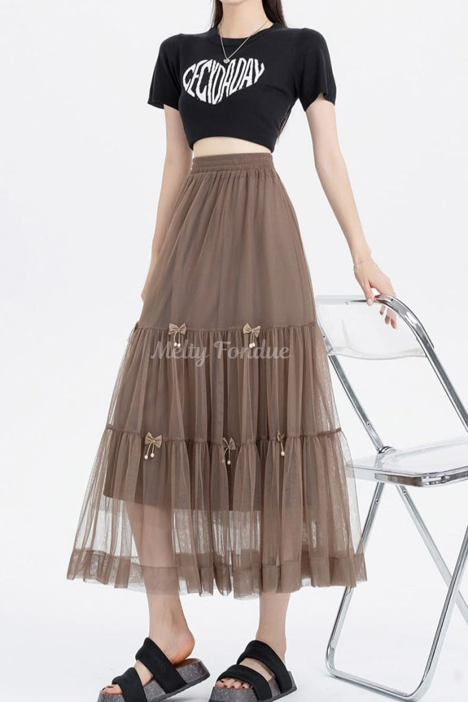 お姫様とリボンのシアースカート(全4色)