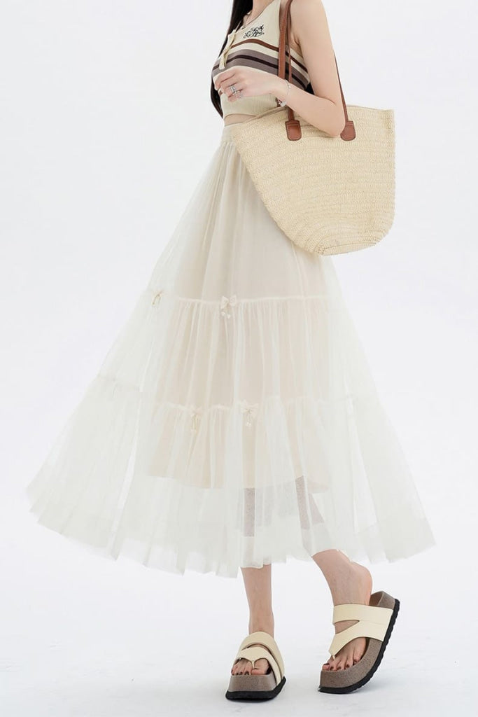 お姫様とリボンのシアースカート(全4色)