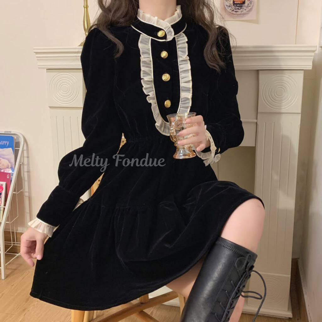 格式感じるお嬢様ワンピース(全2色)