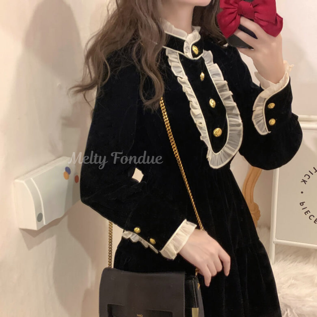 格式感じるお嬢様ワンピース(全2色)