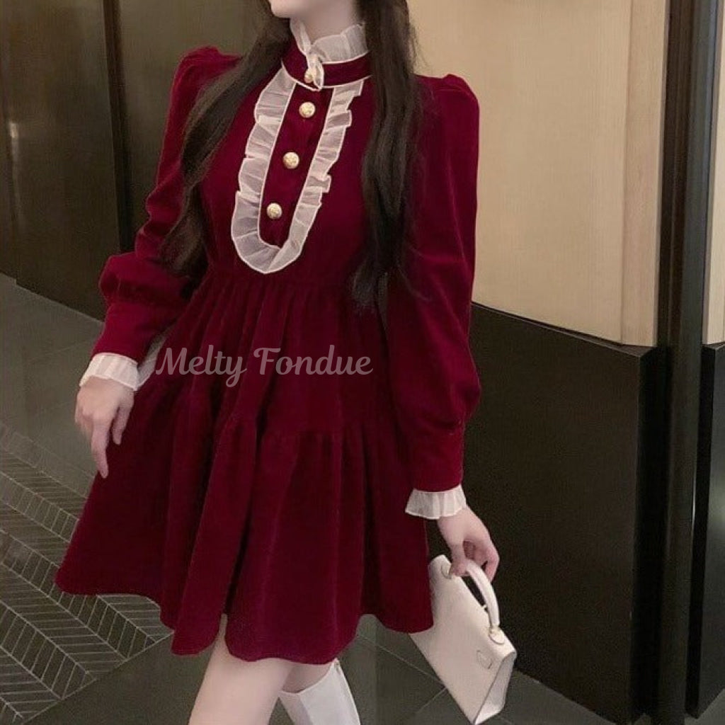 格式感じるお嬢様ワンピース(全2色)