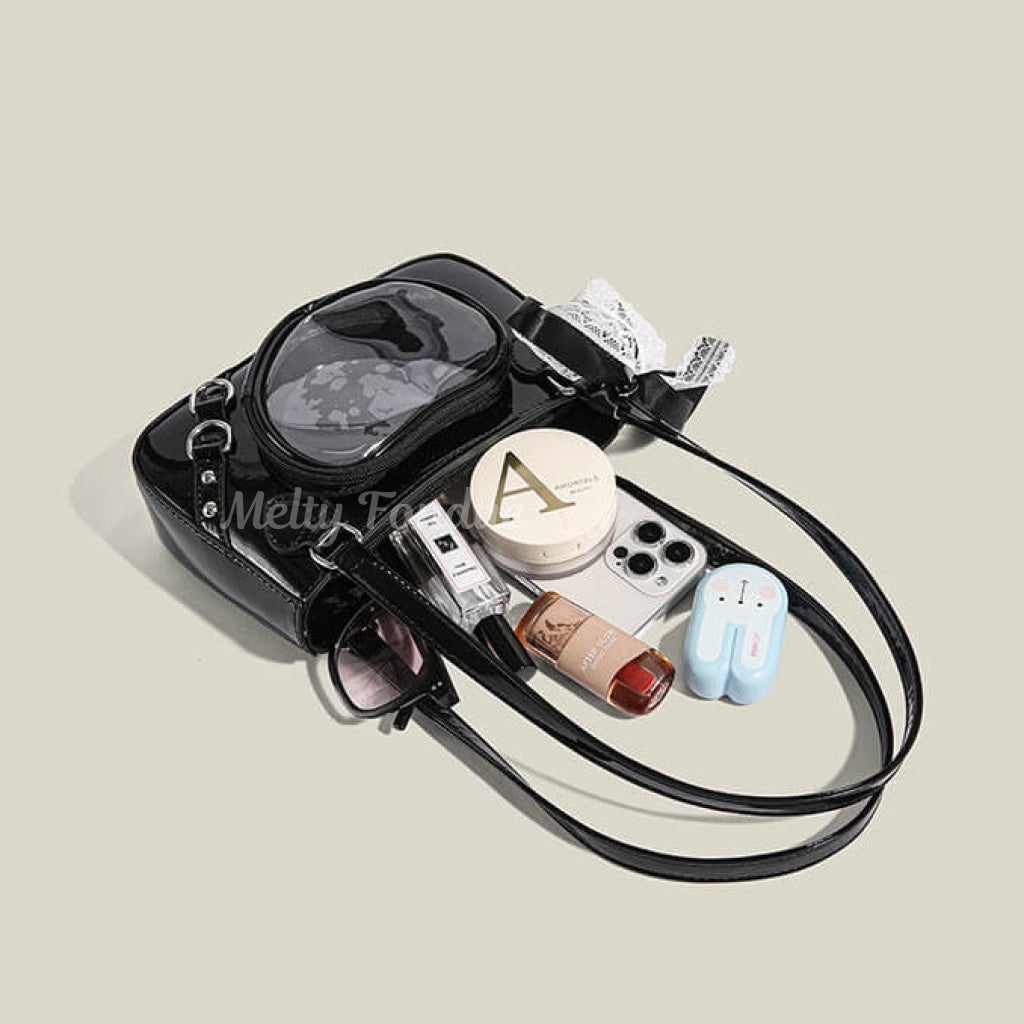 【ハンド/ショルダー 2way仕様】ハートのきらめきを閉じ込めた痛バッグ(全4色)