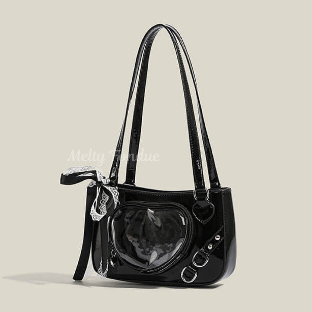 【ハンド/ショルダー 2way仕様】ハートのきらめきを閉じ込めた痛バッグ(全4色)