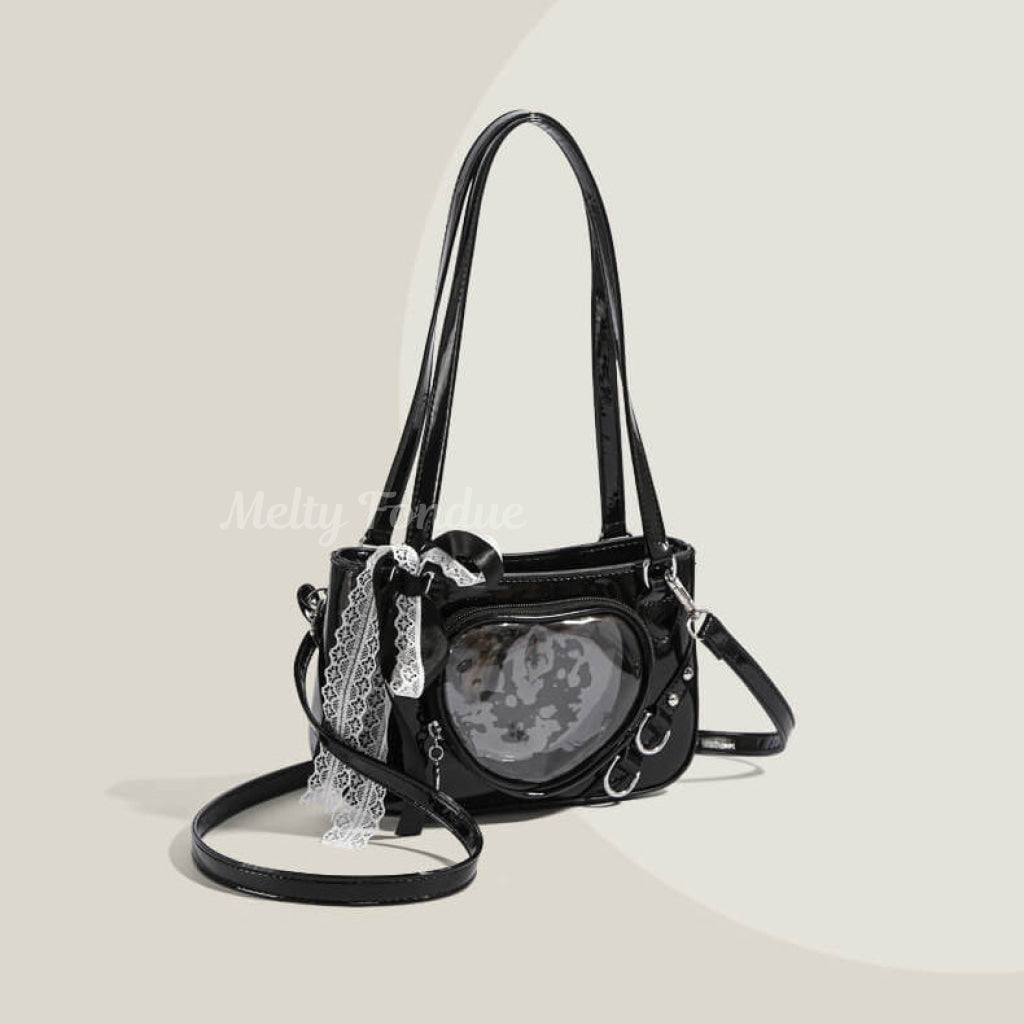 【ハンド/ショルダー 2way仕様】ハートのきらめきを閉じ込めた痛バッグ(全4色)