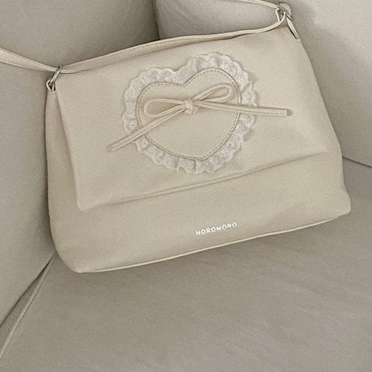 ハートを彩るガーリーバッグ(全3色) ホワイト