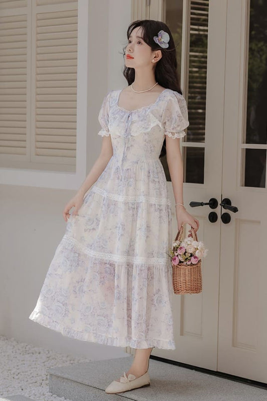 花香るお嬢様の秘密ワンピース