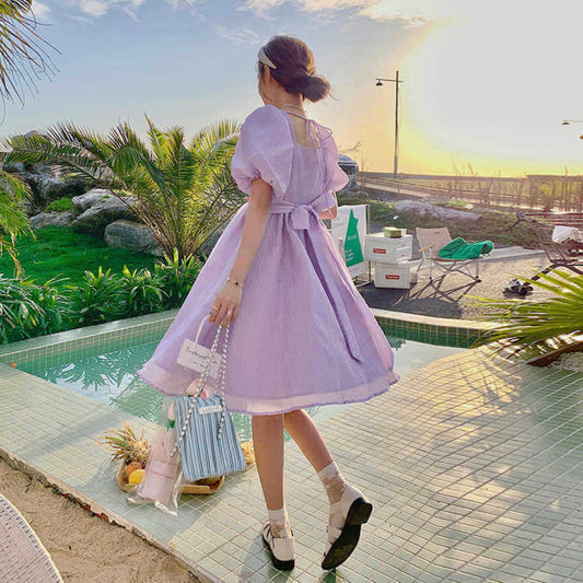 花園にお呼ばれワンピース