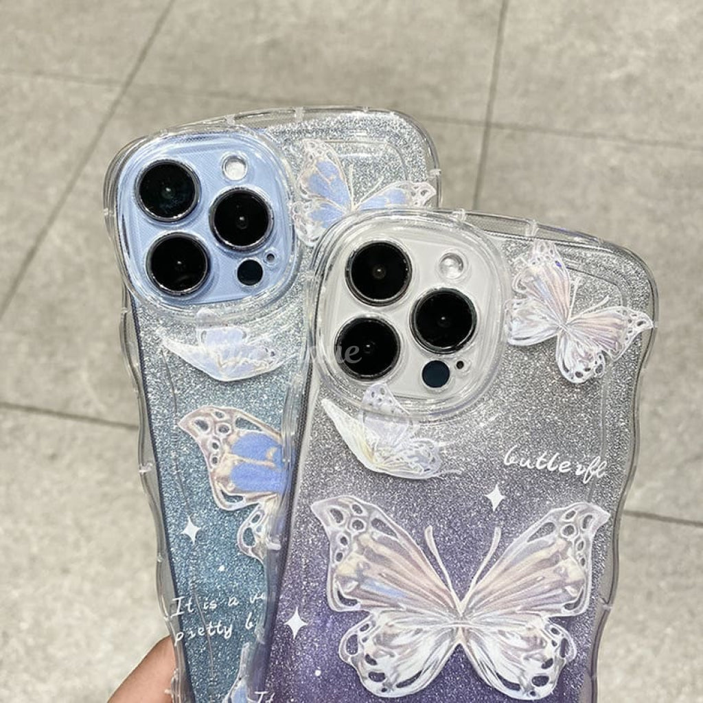 煌めく蝶々のIphoneケース(全2色)