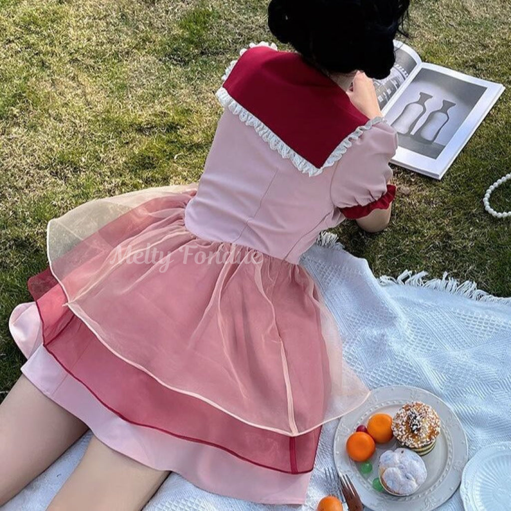 絵本のお城のプリンセスワンピース
