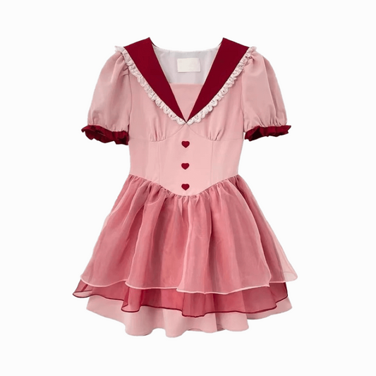 絵本のお城のプリンセスワンピース