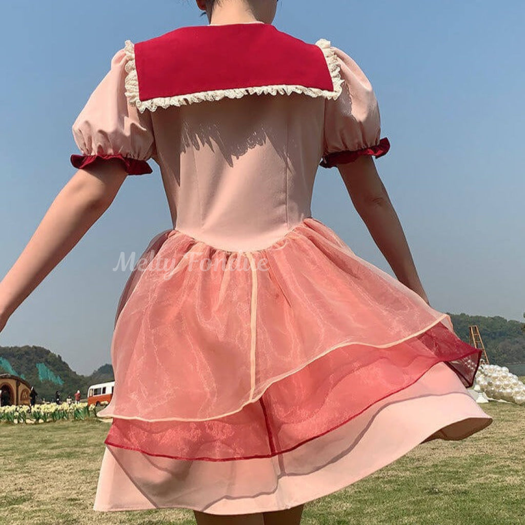絵本のお城のプリンセスワンピース