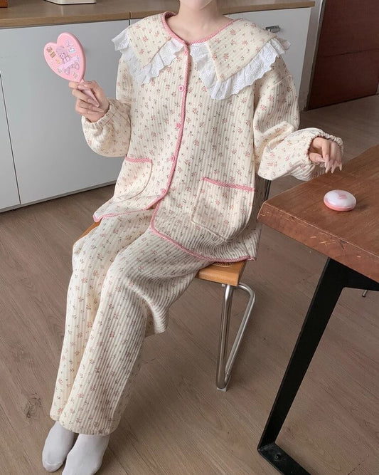 【2点セット】夢咲く午後のフラワールームウェア