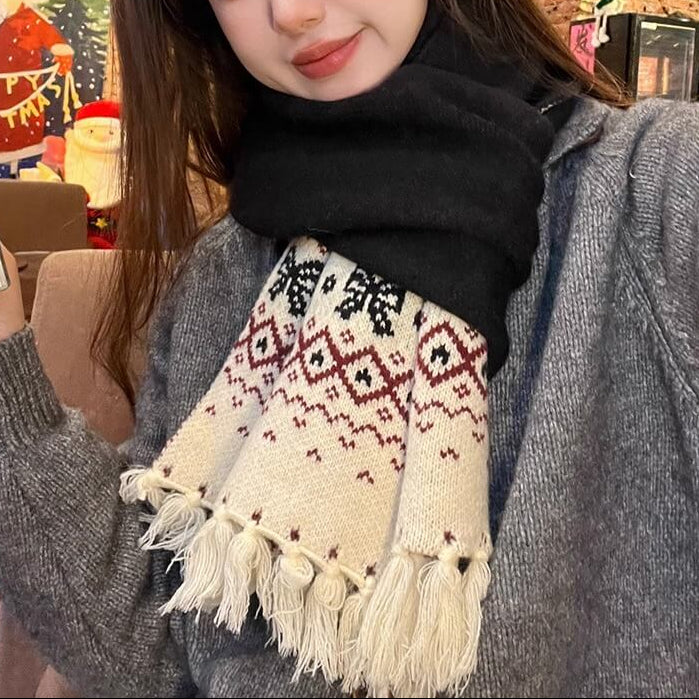 【ぬくもりリボン編み】雪の森で出会うリボンの約束マフラー(全4色)