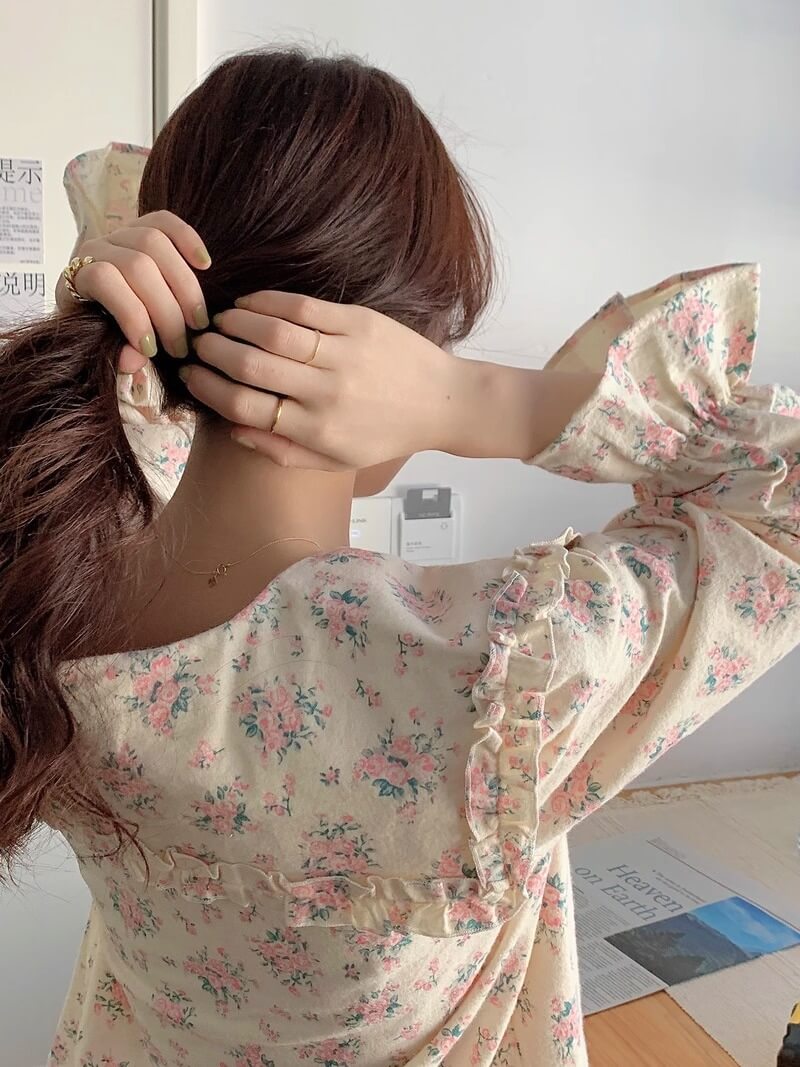 【2点セット】甘い花束に包まれるルームウェア