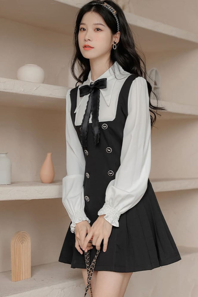 秋冬大活躍★ダブルボタンミニワンピース❤️お出かけコーデに必須 秋冬大活躍☆ダブルボタンミニワンピース❤️お出かけコーデに必須