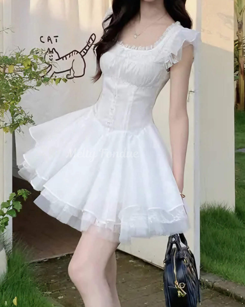 きらめく夢のティアラワンピース(全2色)