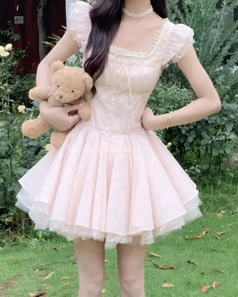 きらめく夢のティアラワンピース(全2色)